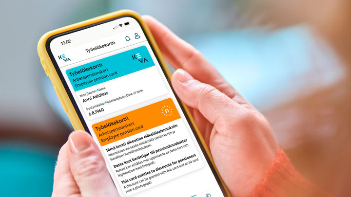 Työeläkekortti Eläke ja kuntoutus -sovelluksessa